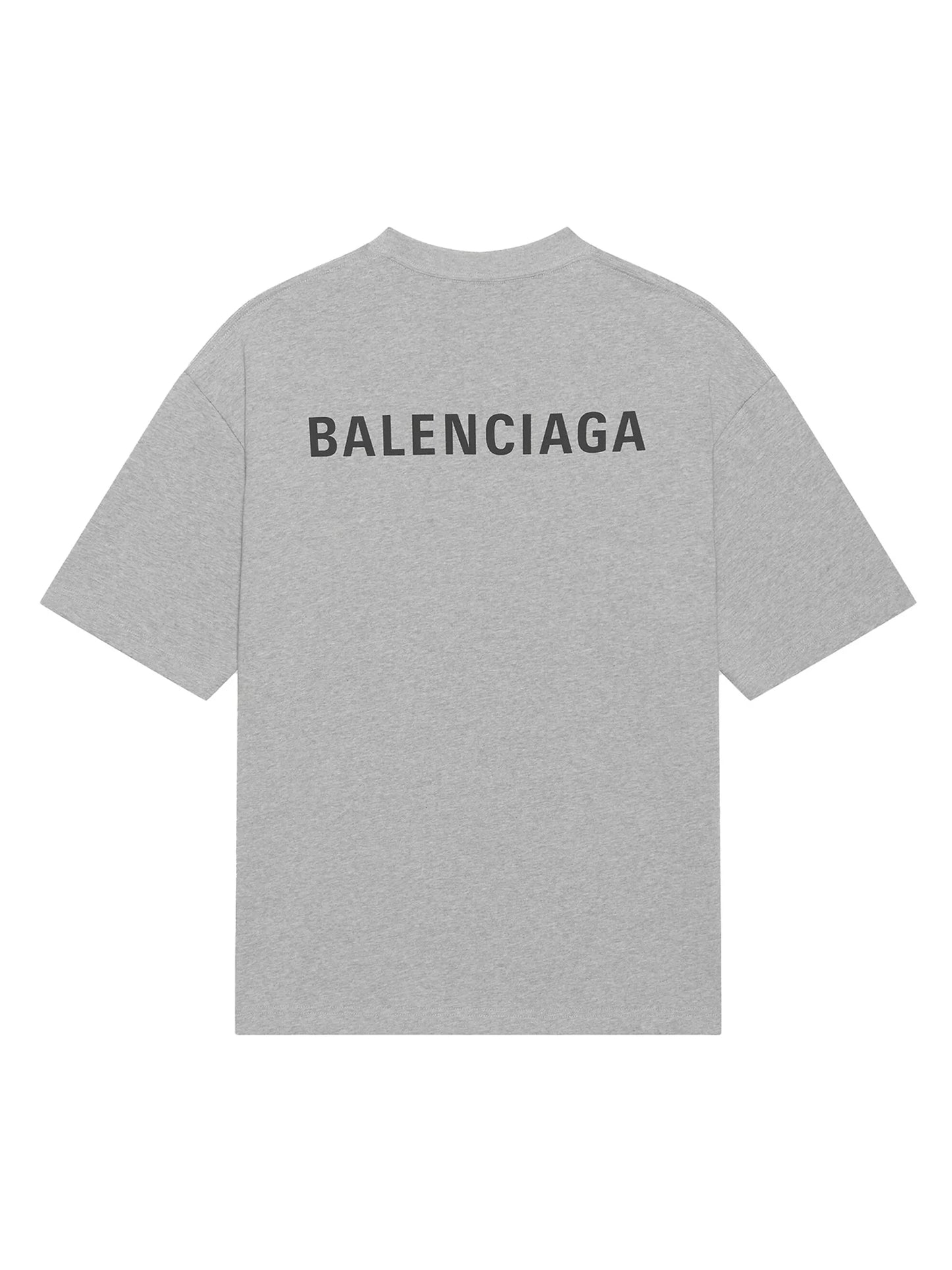 BALENCIAGA Logo T-Shirt in Gray Medium