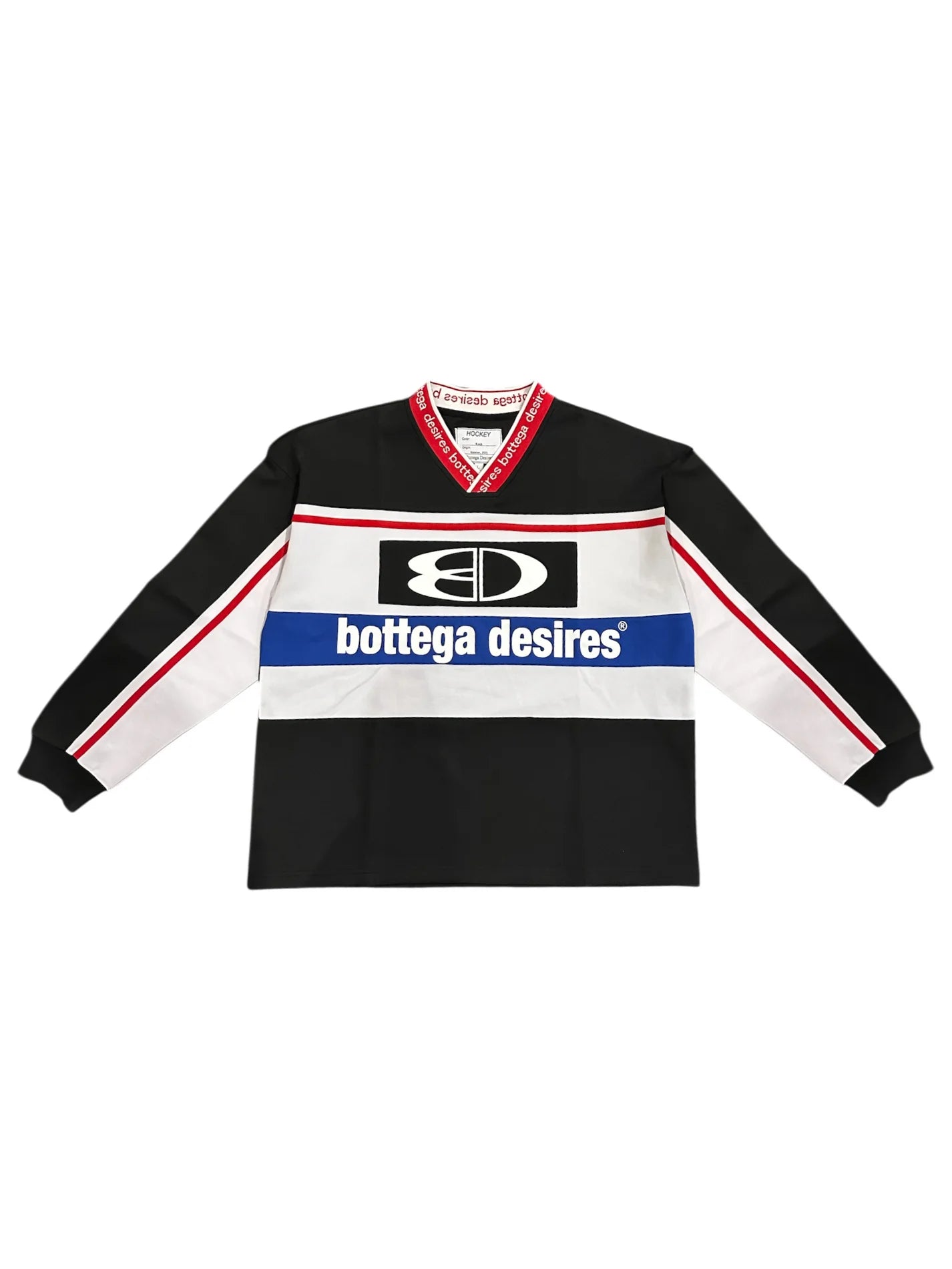 BOTTEGA DESIRES Hockey Long Sleeve Shirt in Black