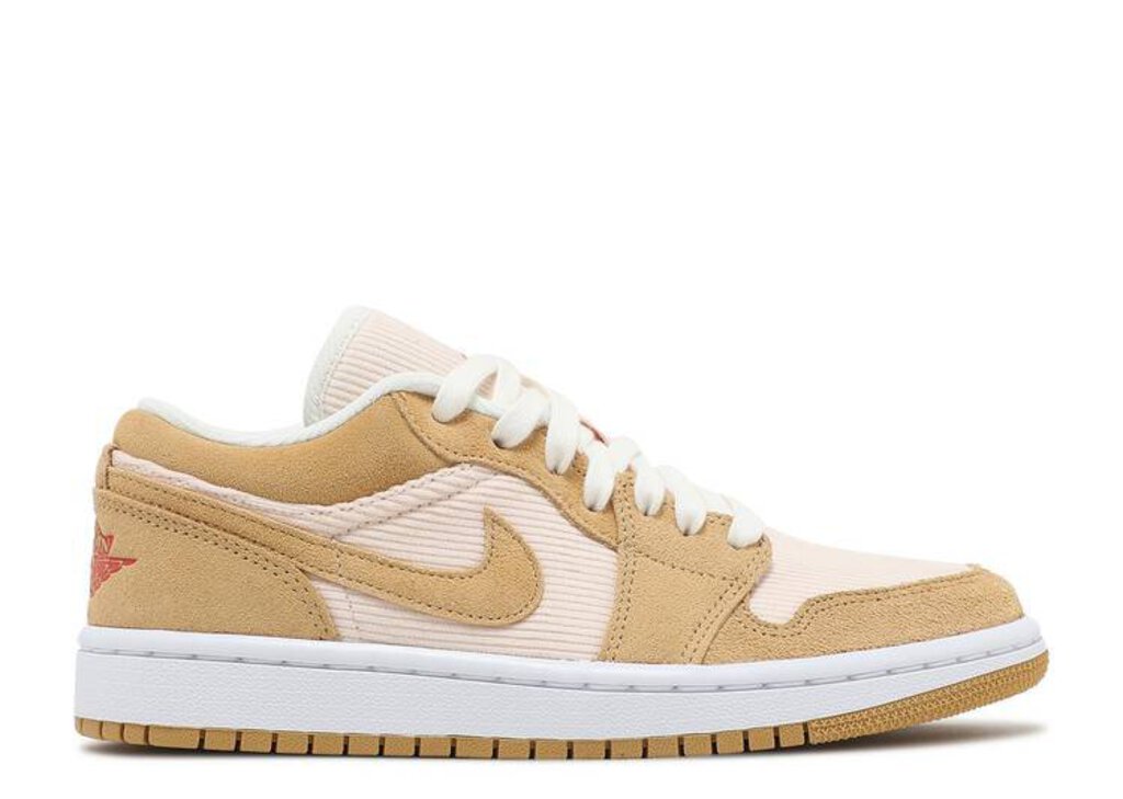 W AIR JORDAN 1 LOW SE 'TWINE ORANGE QUARTZ CORDUROY'