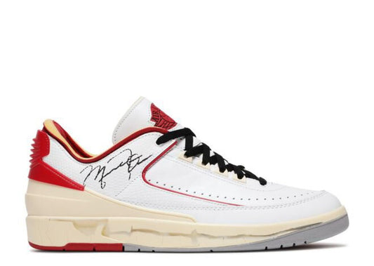OFF WHITE X AIR JORDAN 2 RETRO LOW 'WHITE VARSITY RED'