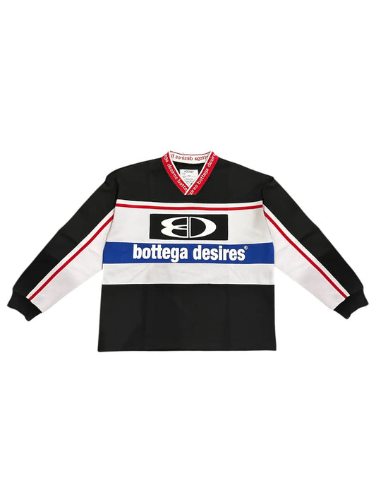 BOTTEGA DESIRES Hockey Long Sleeve Shirt in Black