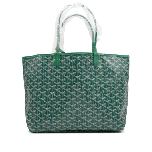 Green Goyardine Canvas and Chevroches Calfskin Tote