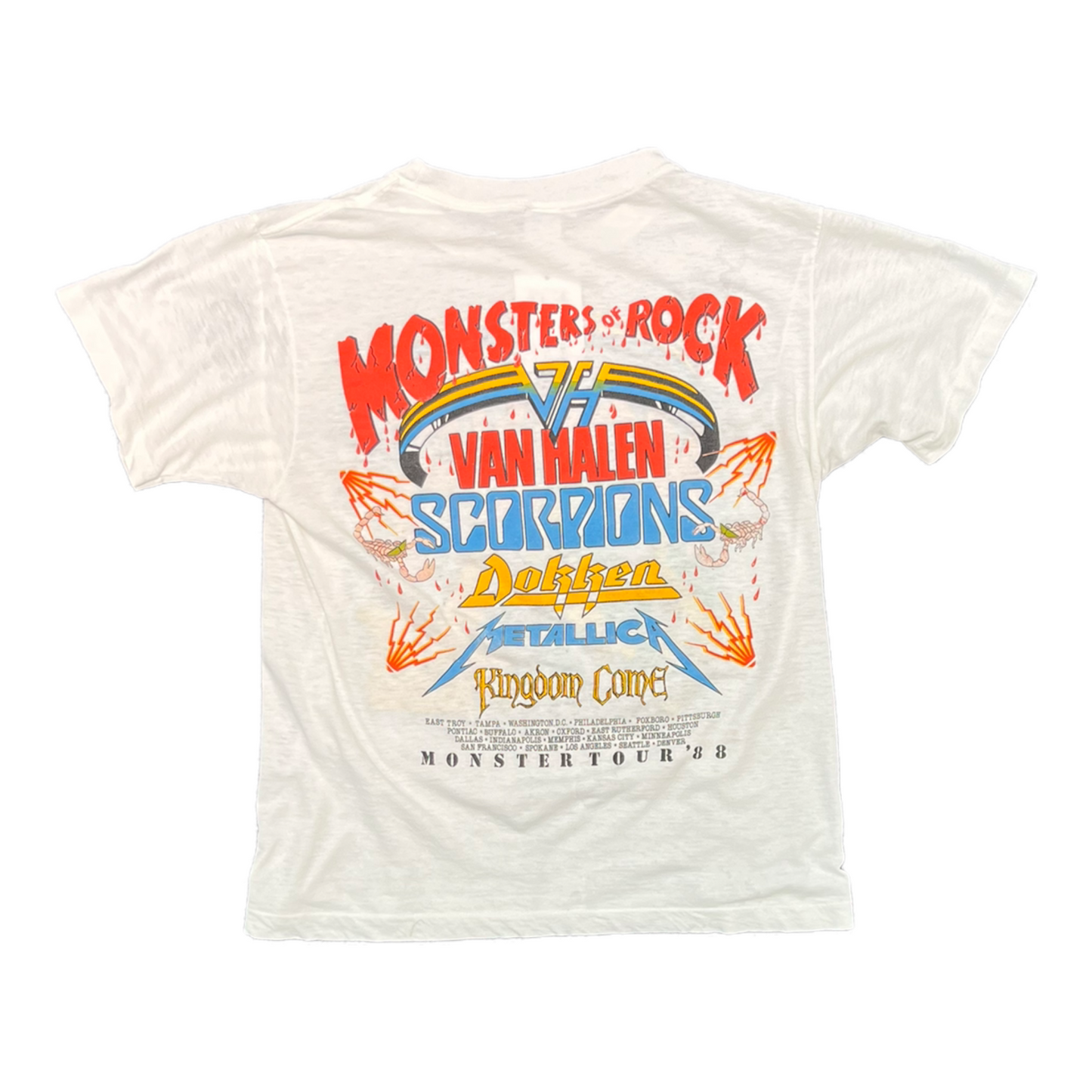 Vintage 1988 Van Halen Monsters of Rock T-Shirt (M)